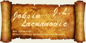 Joksim Lacmanović vizit kartica